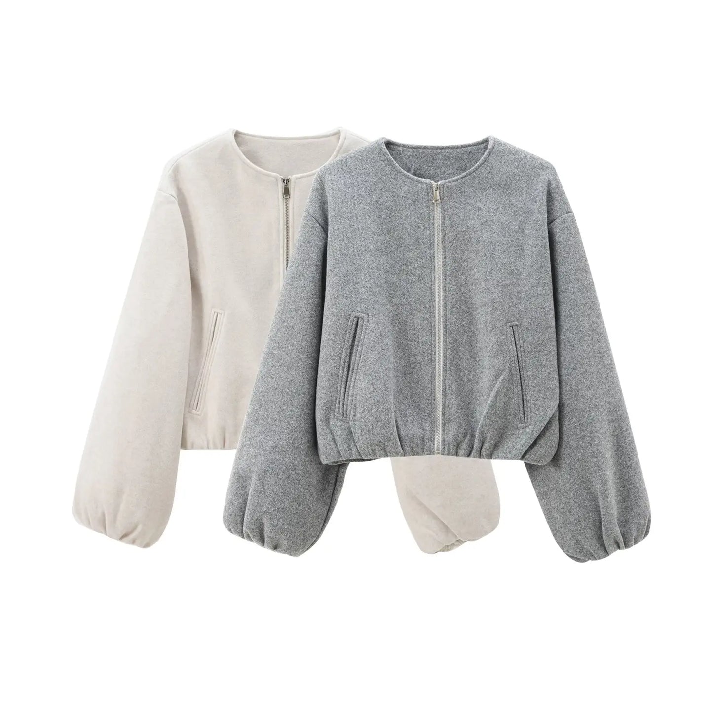 Chaqueta bomber con cremallera