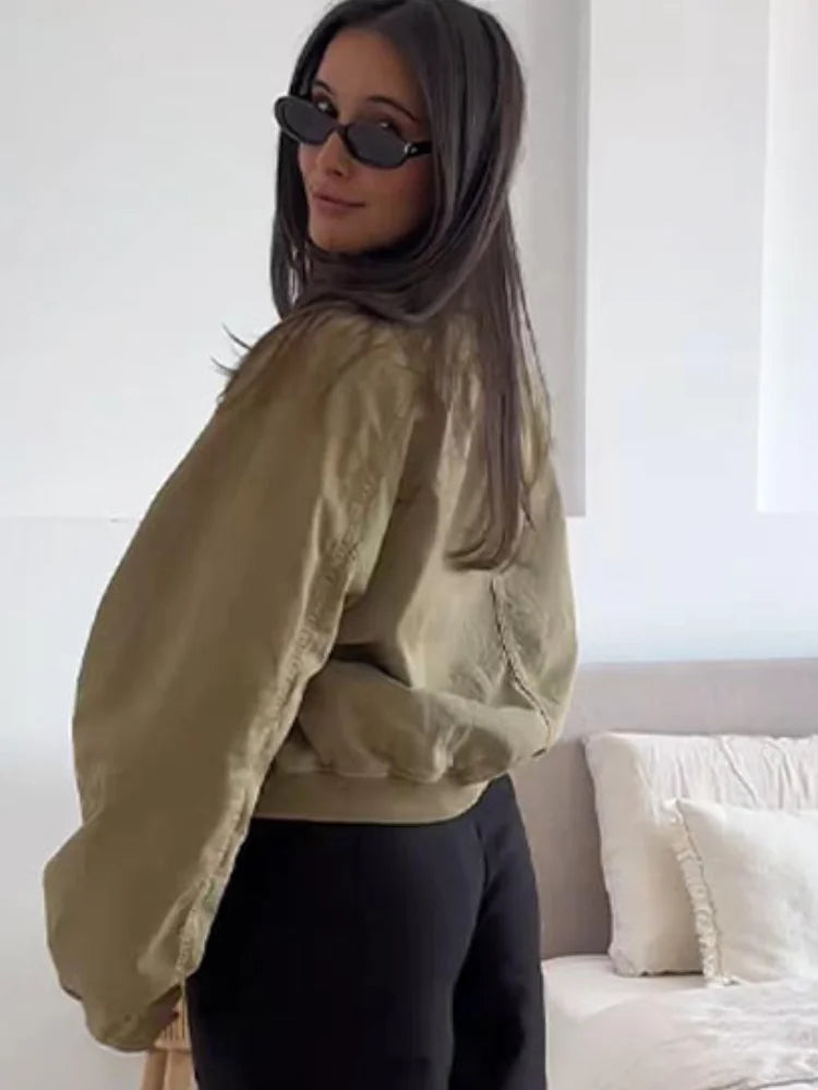 Chaqueta con cremallera Cropped