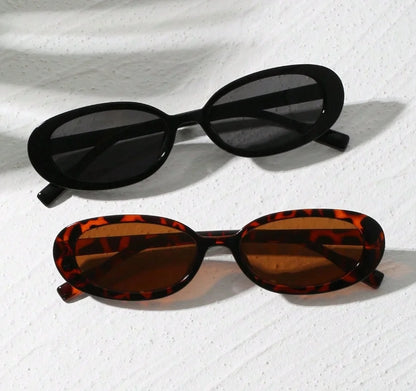 1/2pcs Vintage Small Frame Oval Shaped Sunglasses Outdoor Travel Beach Holiday UV Protection Eyewear Fashionable Shade Glasses