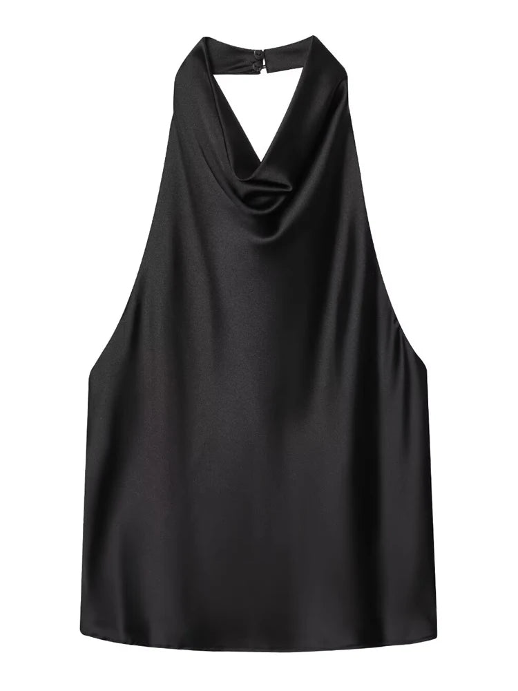 Top Halter de Satin