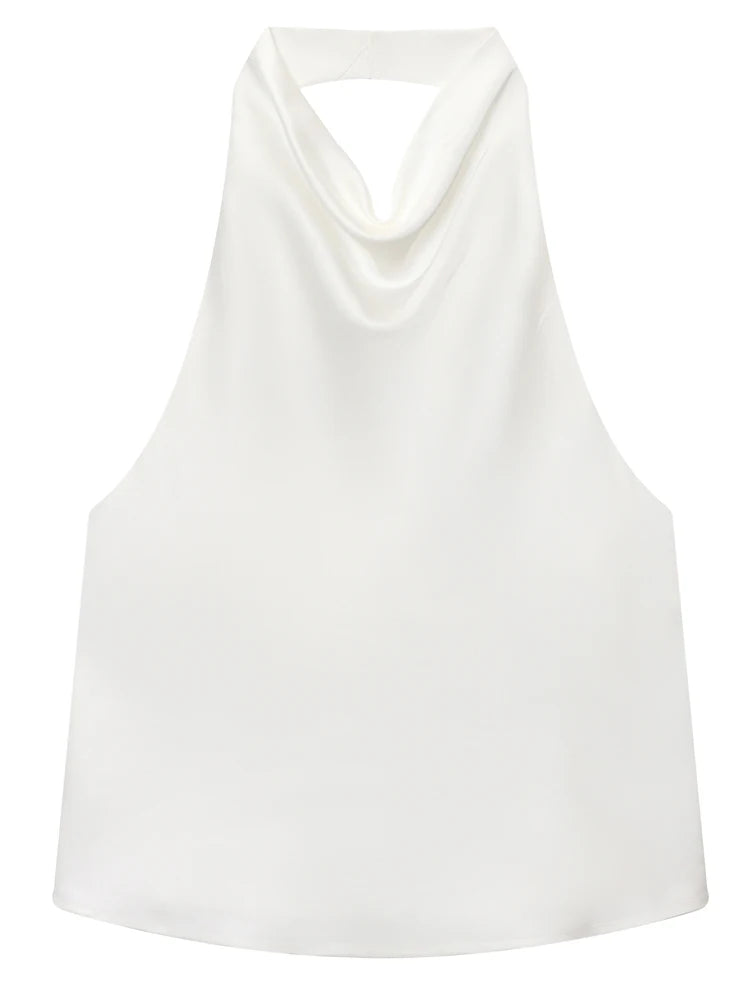 Top Halter de Satin