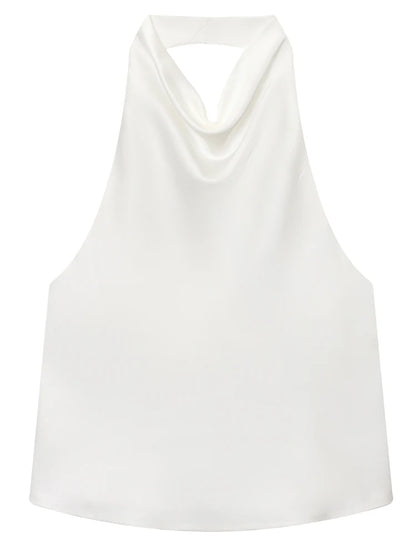 Top Halter de Satin