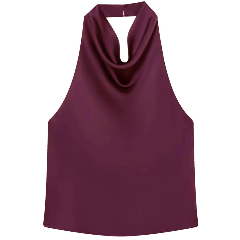 Top Halter de Satin