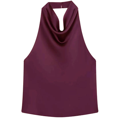 Top Halter de Satin