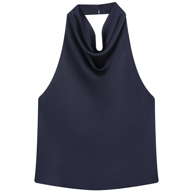 Top Halter de Satin