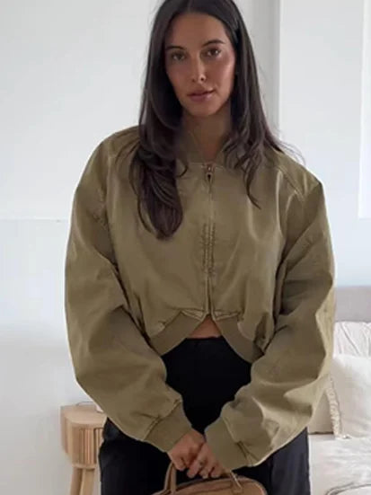Chaqueta con cremallera Cropped