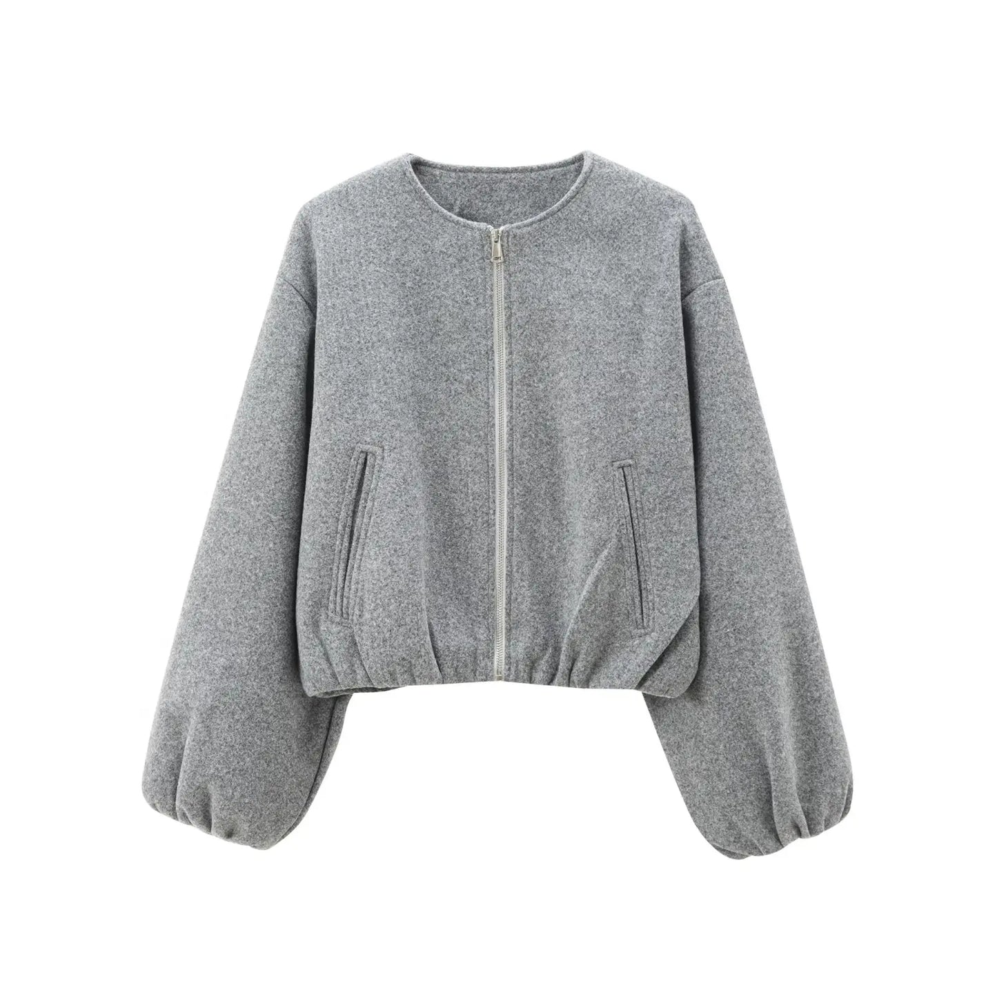 Chaqueta bomber con cremallera