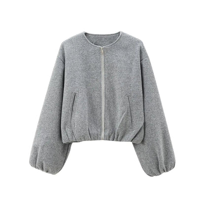 Chaqueta bomber con cremallera