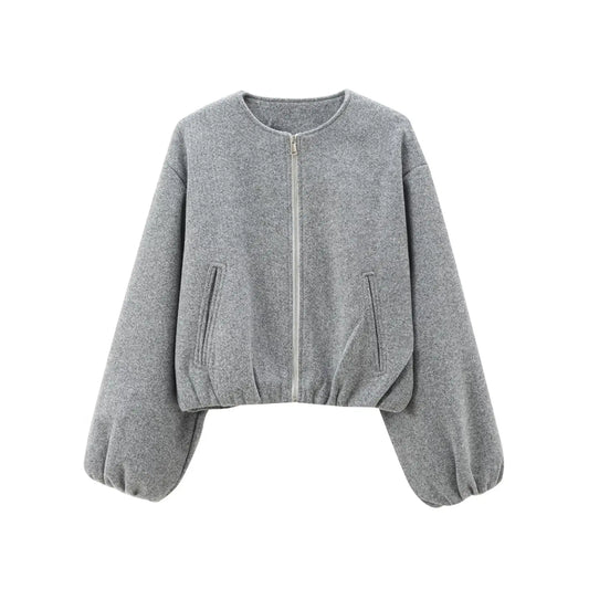 Chaqueta bomber con cremallera