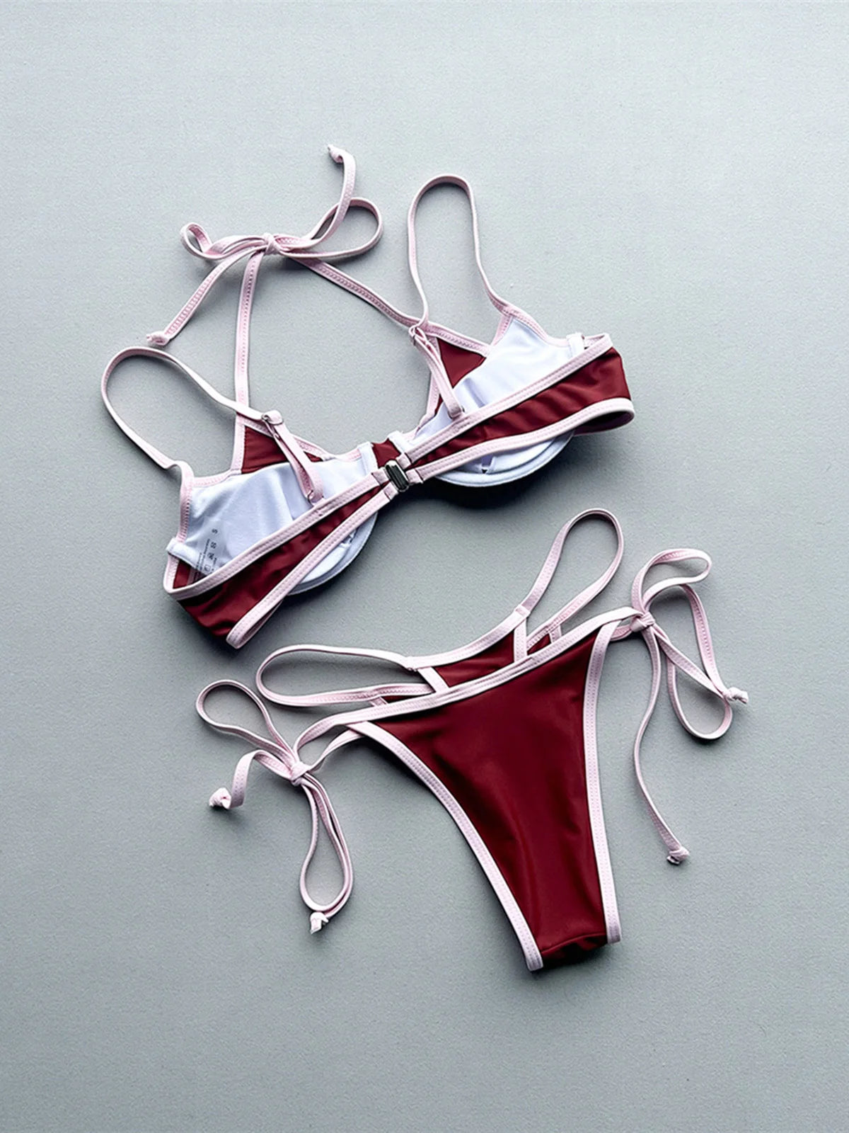 Bikini de dos capas halter