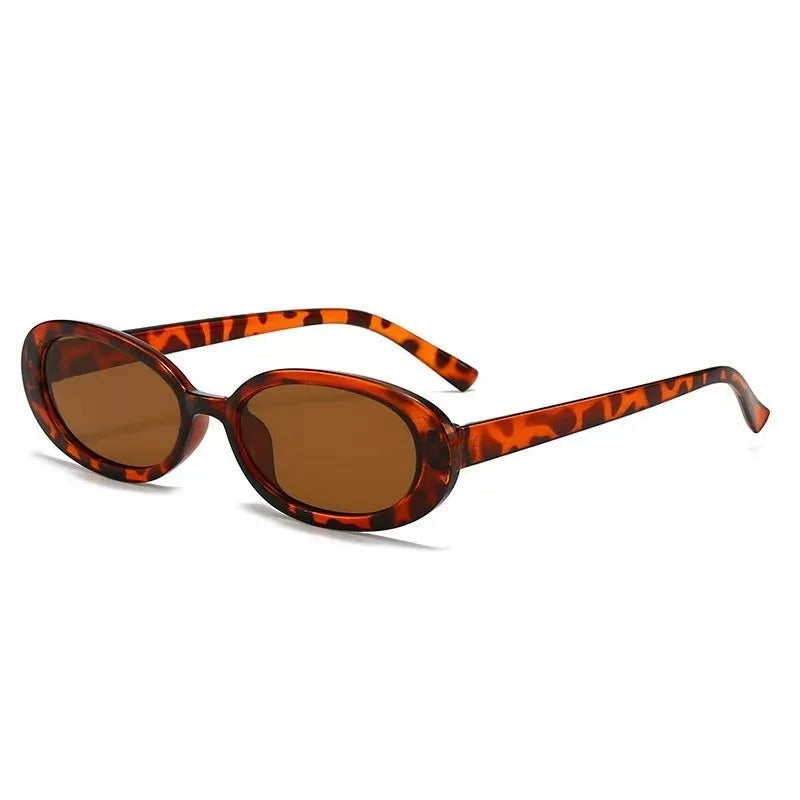1/2pcs Vintage Small Frame Oval Shaped Sunglasses Outdoor Travel Beach Holiday UV Protection Eyewear Fashionable Shade Glasses