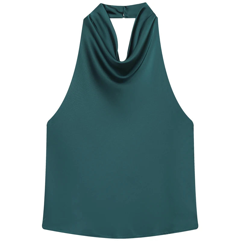 Top Halter de Satin