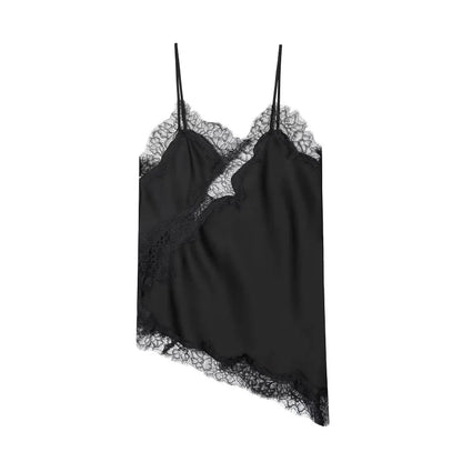 Top lencero asimétrico con escote en V