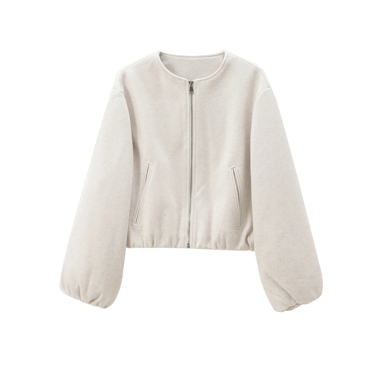 Chaqueta bomber con cremallera