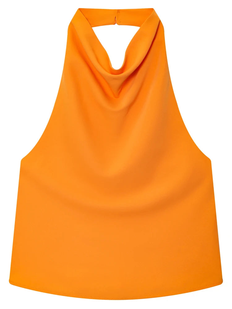Top Halter de Satin