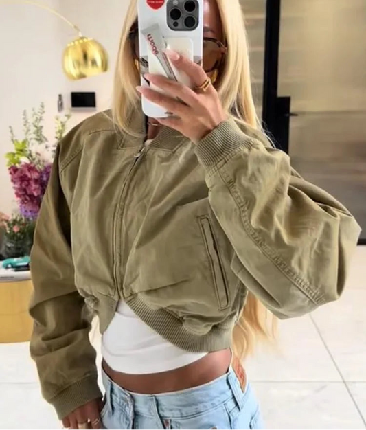 Chaqueta con cremallera Cropped