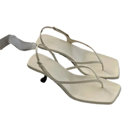 Selling2026 New Luxury Brand Designer Sandals Summer Fashion Square Toe Open Toe Party Sandals Elegant Buckle Women's High Heels