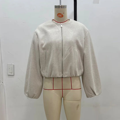 Chaqueta bomber con cremallera