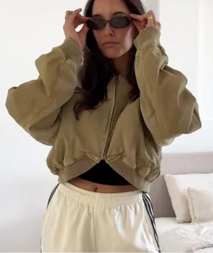 Chaqueta con cremallera Cropped