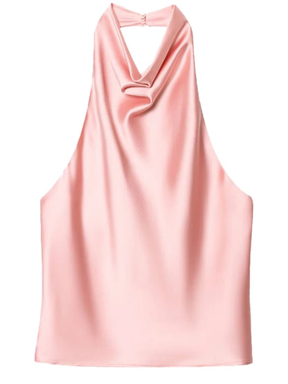 Top Halter de Satin