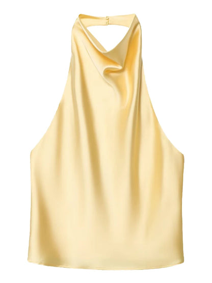 Top Halter de Satin
