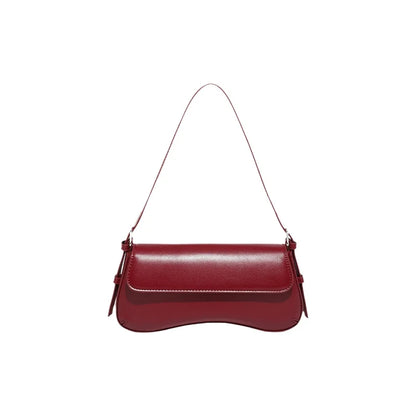 Urban Minimalist Pure Color PU Hinge Cover Underarm Bag Fashion New Ladies Single Shoulder Bag 2025 Trendy Commuter Bag